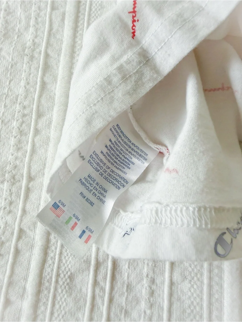 Champion Baby Boy White All-Over Logo T-Shirt 6–9M
